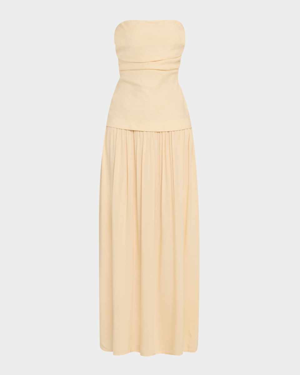 Hedy Strapless Drop-Waist Maxi Dress